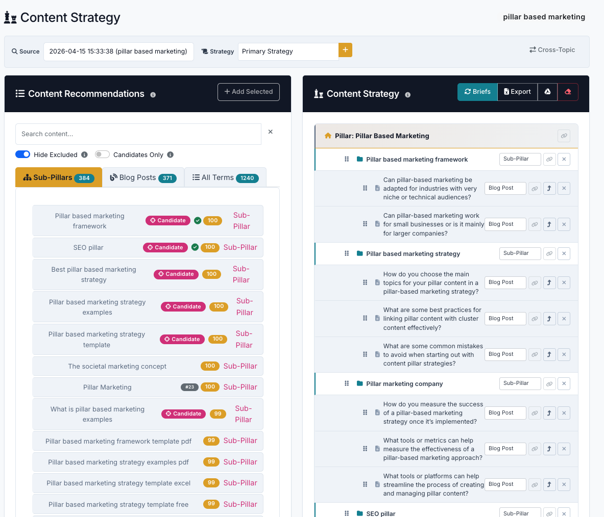 Pillarbase Strategy screenshot
